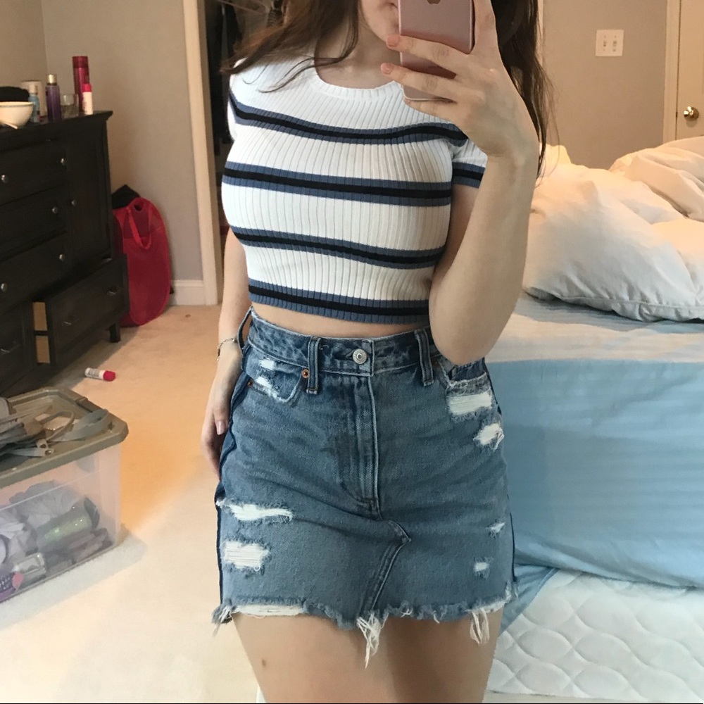 forever 21 striped croptop